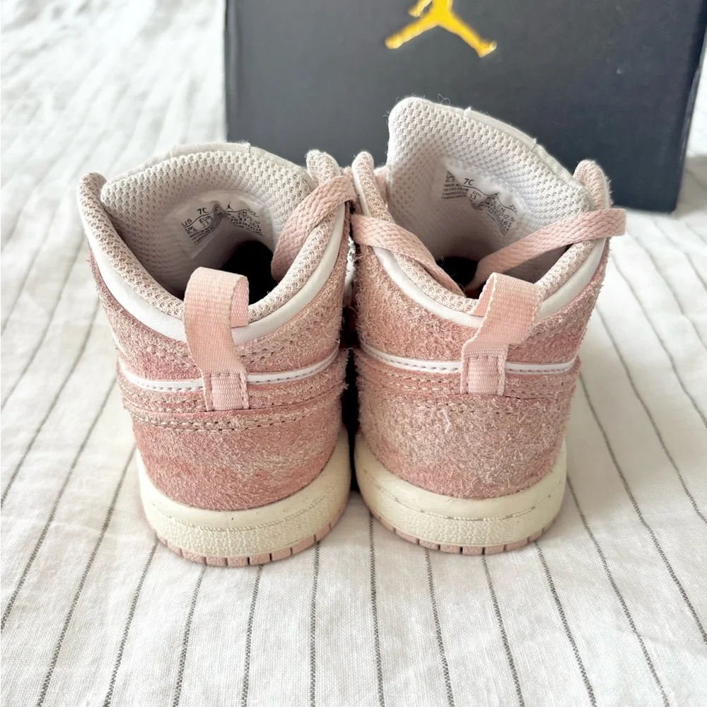 Air Jordan 1 Mid SE legend pink suede toddler sz 7 - Picture 4 of 8